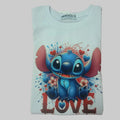 T-shirt per bambini con simpatica stampa cartoon e scritta LOVE. Morbida, colorata e confortevole, ideale per scuola, gioco e tempo libero.