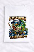 T-Shirt Divertente da Pescatore – “Amo Quando Lei Si Piega” Fronte + Grafica Pescatore Retro